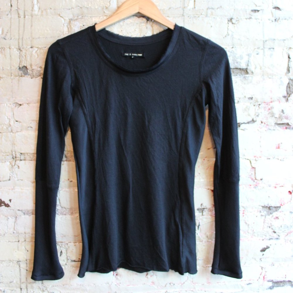 rag & bone silk and pima cotton long sleeve